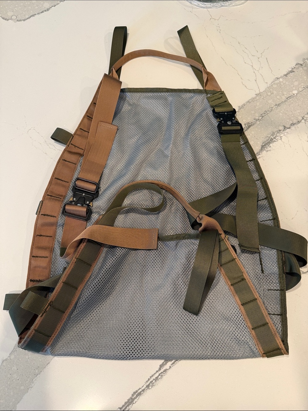 Hunting saddle Olive Green & Tan